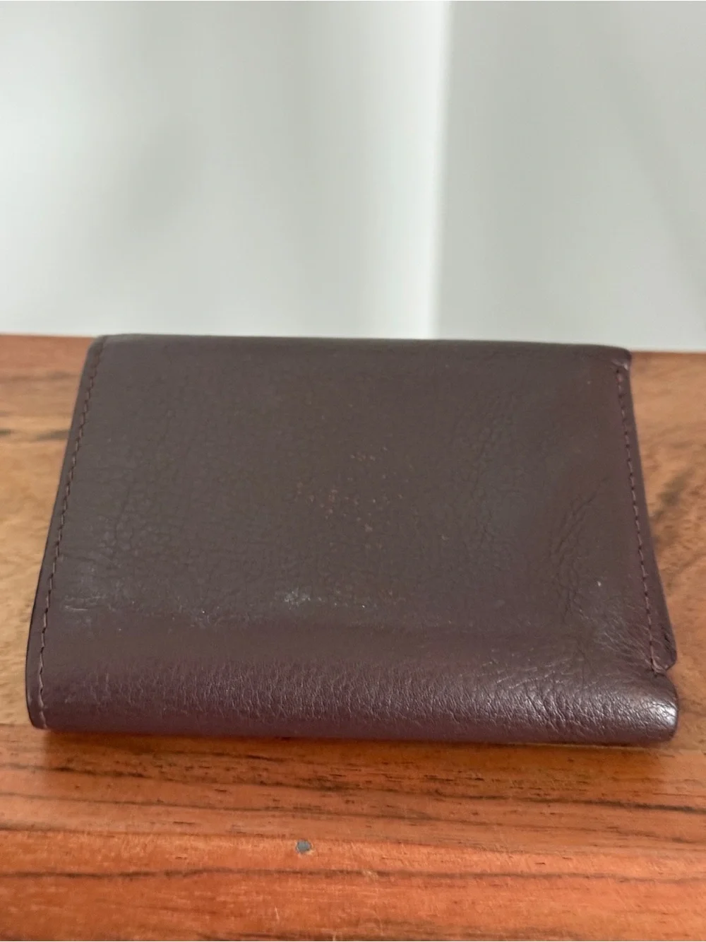 Slim Leather Card Holder Wallet - Brown